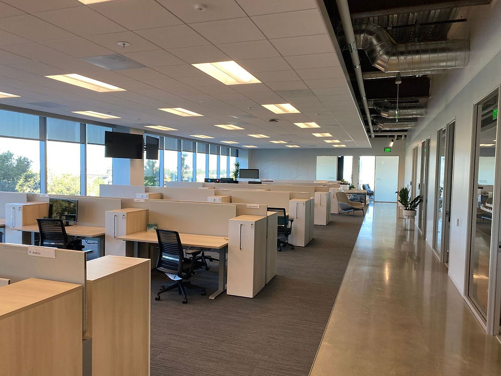 Empty office office utilizing peak shaving to decrease energy use.