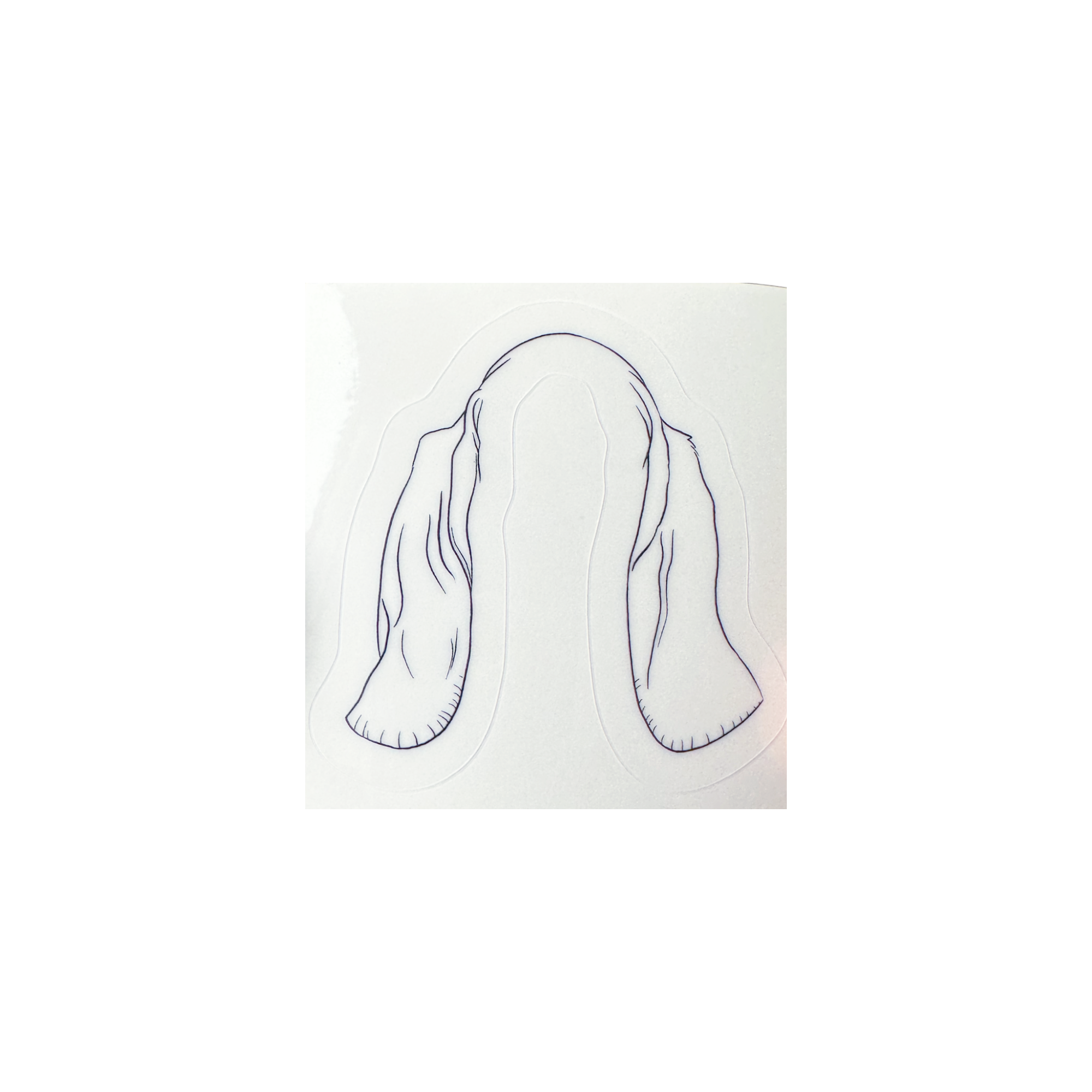 basset ears sticker