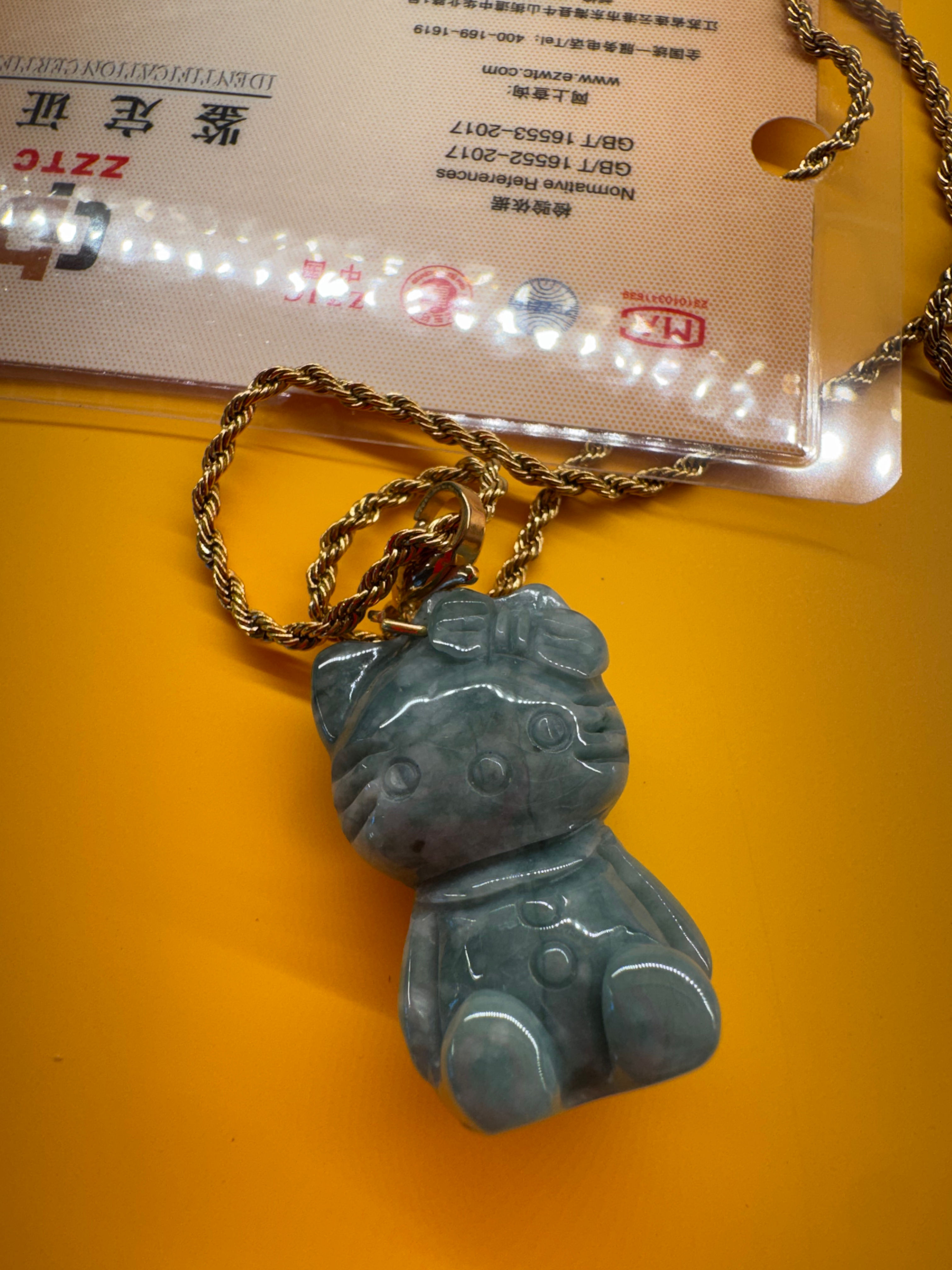 Hello Kitty Burmese Jade/bestseller