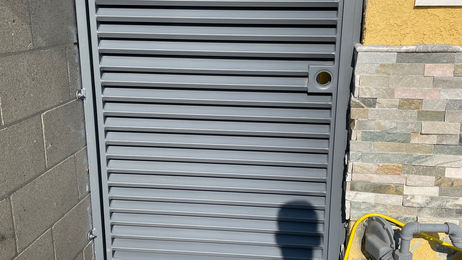 downey welding, shutter style door