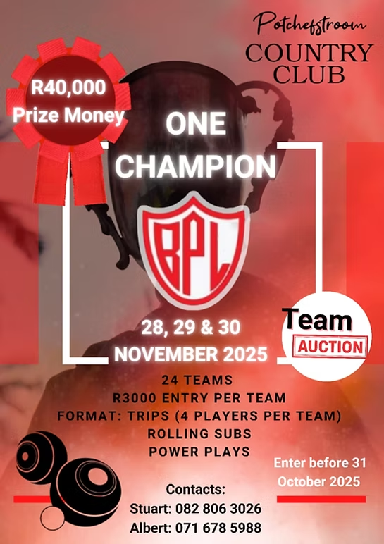 Image(Facebook) : Potchefstroom Country Club Bowls