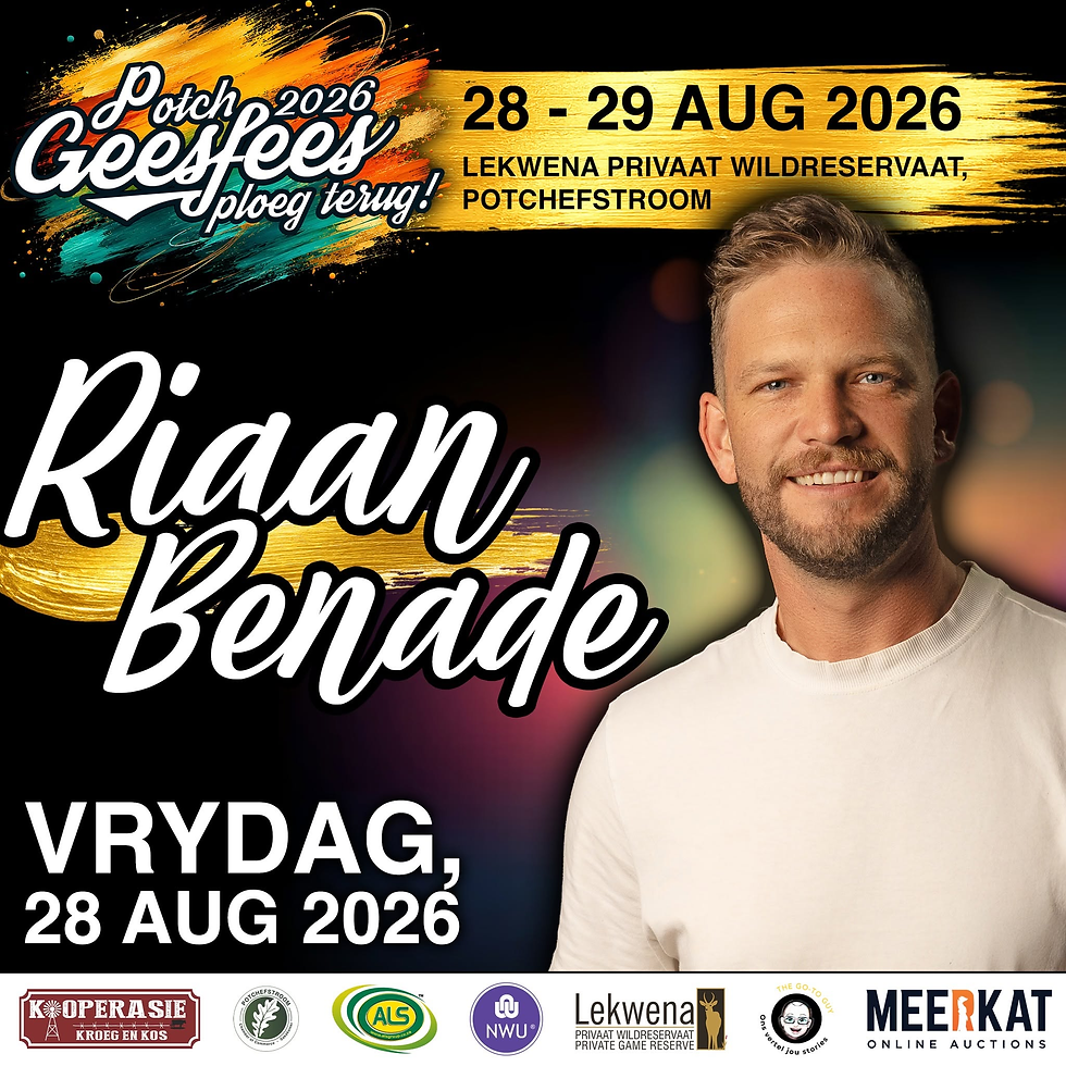 Riaan Benadé to Headline Potch Geesfees: A Weekend of Top-Tier Music and "Ploeg Terug" Community Spirit