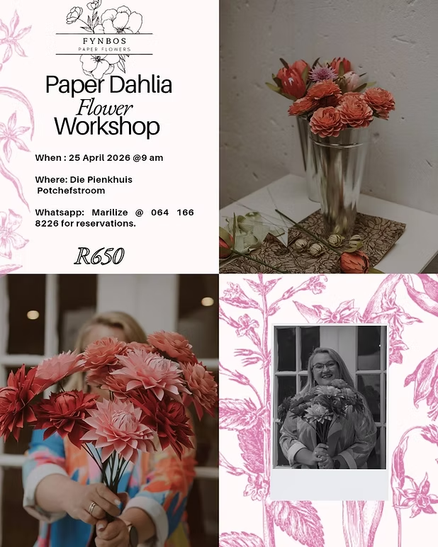 Image (Facebook) : Fynbos Paper Flowers