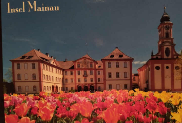 Postal de Insel Mainau que envió Gloria a Carla Pascual