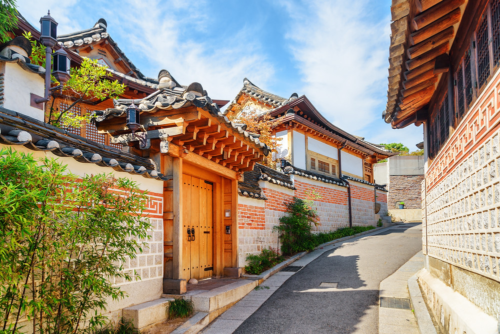 Hanok el barrio antiguo de Bukchon en Seúl