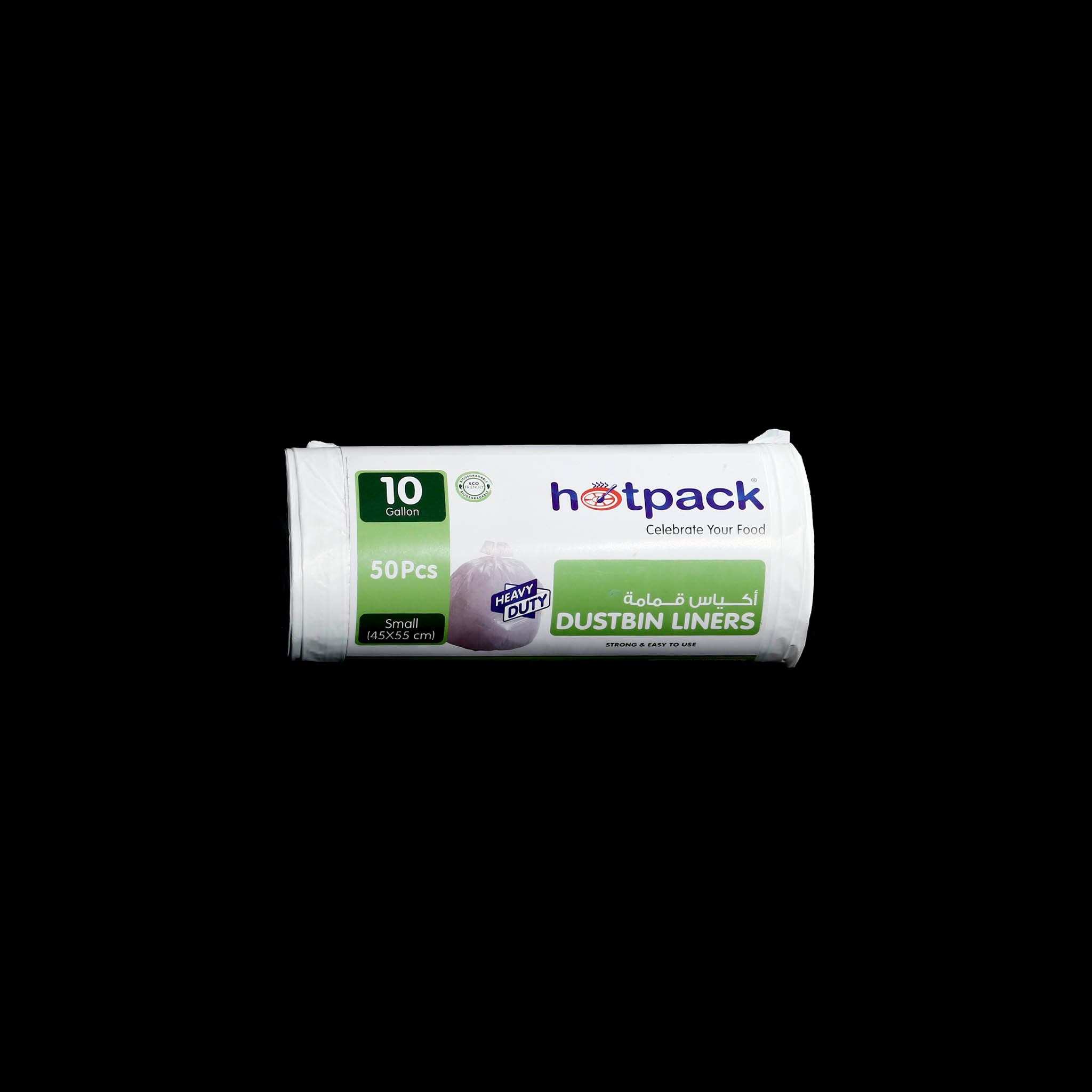 Hotpack Dustbin Liners White Roll  45x55 cm -50 Pcs-10Gallon