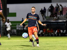 Sarasota Paradise midfielder Chandler O'Dwyer in action on Wednesday evening. Image credit - Sarasota Paradise Communications