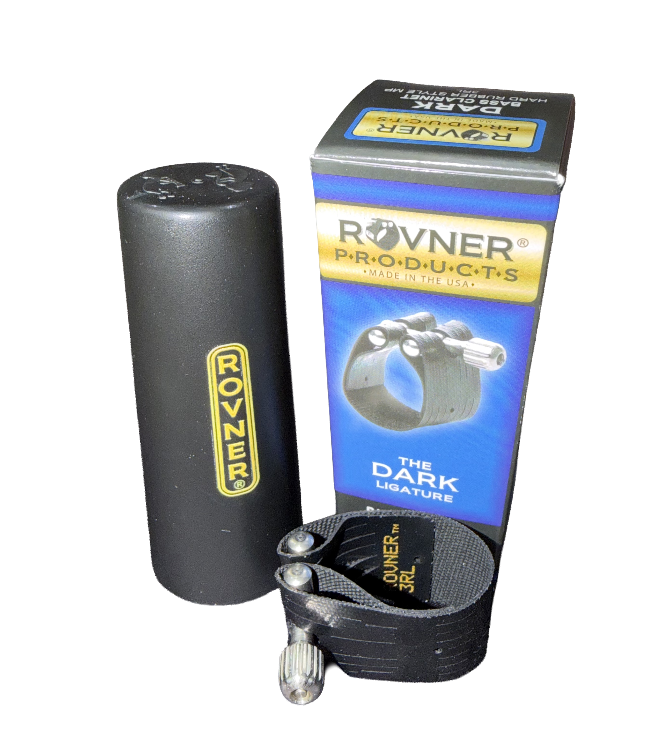 Rovner Dark Ligature and Cap for Rubber Bass Clarinet Mouthpiece - 3RL
