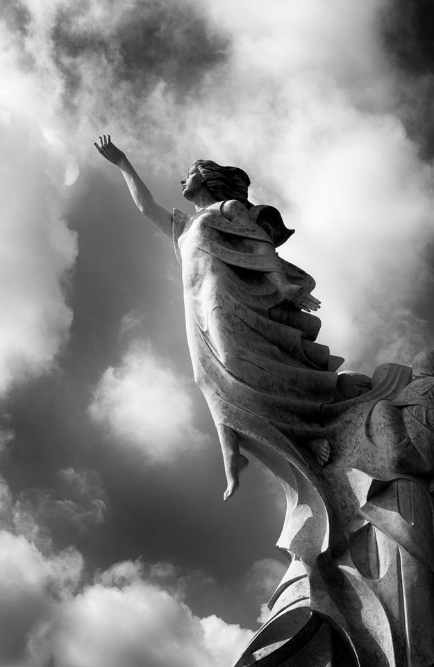New Orleans, LA (The color of the stone this is carved from doesn't matter. I see her as reaching up for guidance and strength, and stepping out into the unknown. That inspires me.)