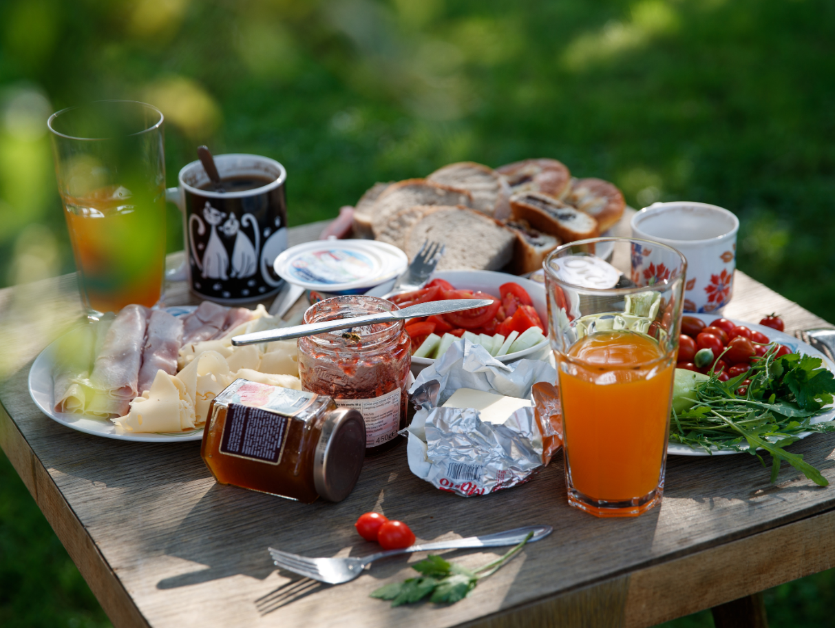 Arranged Food and Objects