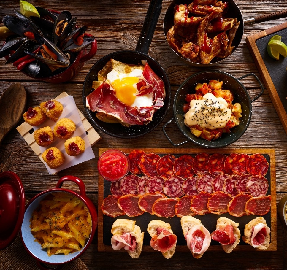 Arranged Food and Objects