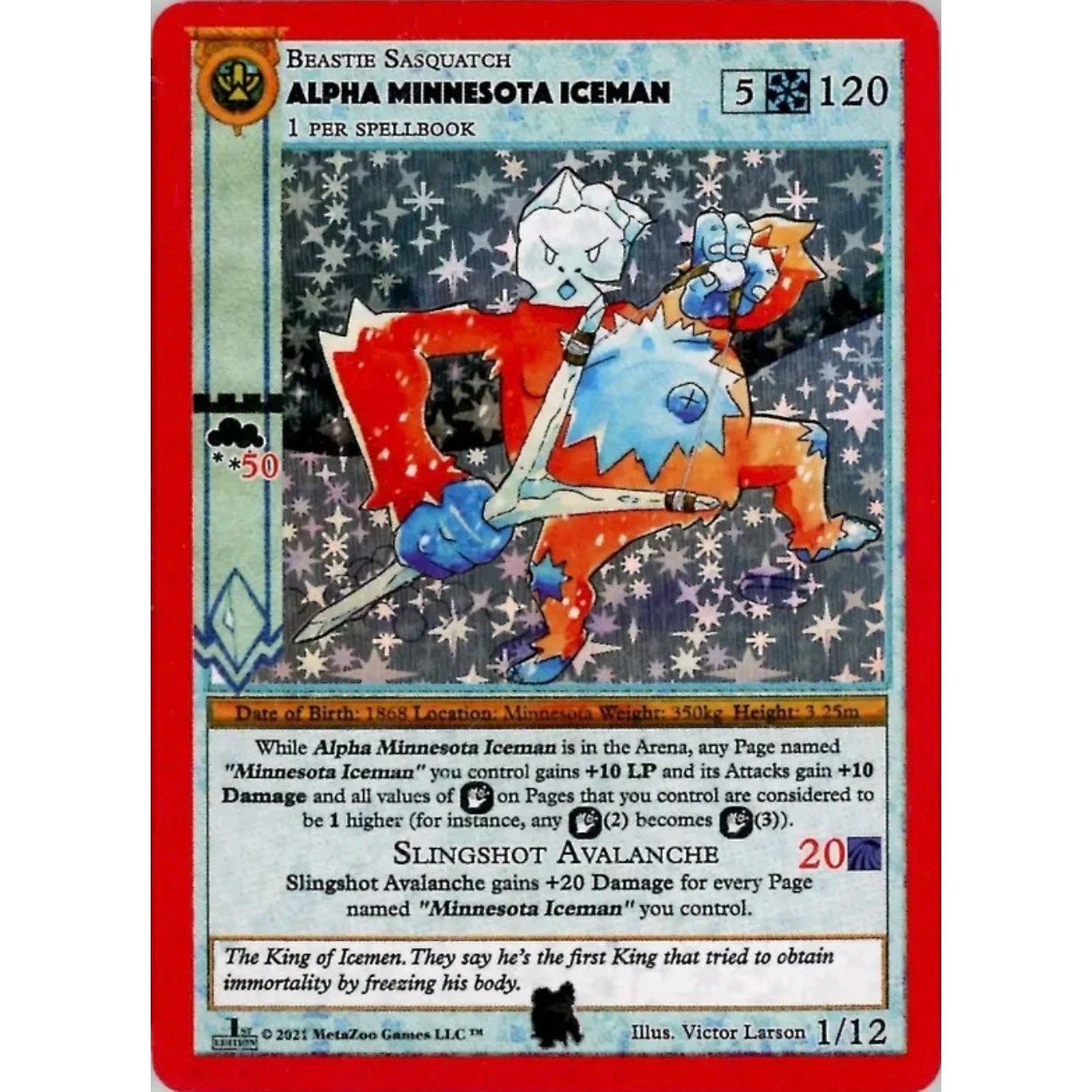 Alpha Iceman Deck 1/12 Alpha Minnesota Iceman (holo)