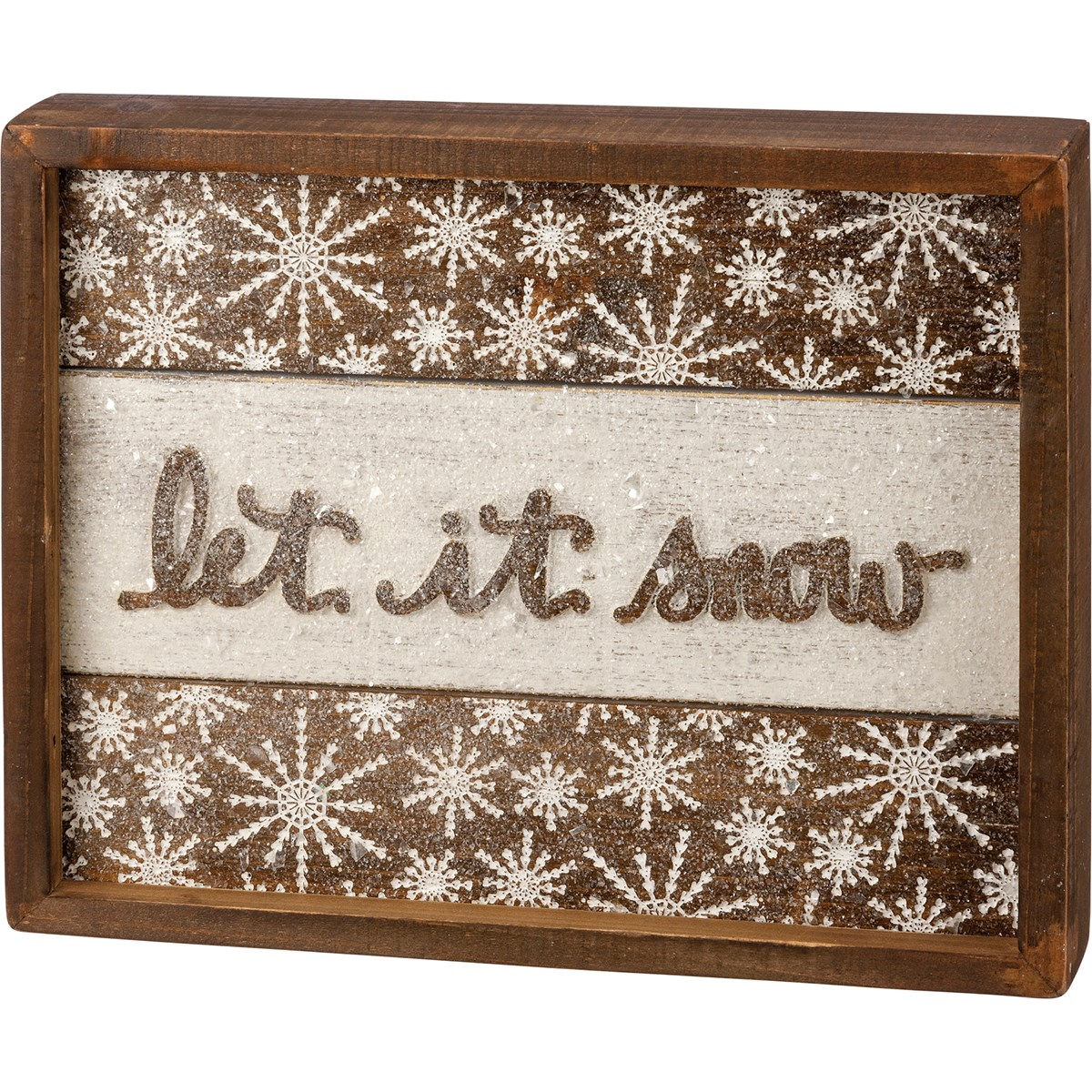 Slat Box Sign - Snow