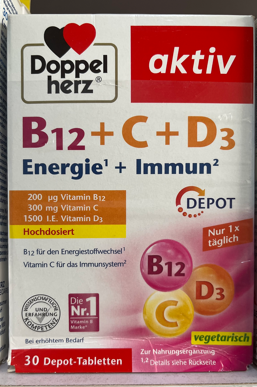 Doppel Herz Aktiv B12 +C+D3 Energy +Immune