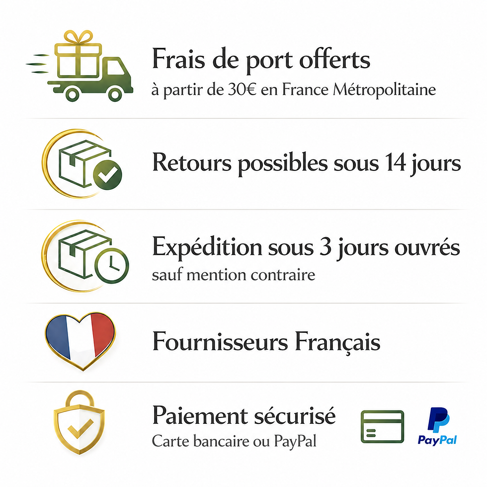 Miniature : garanties de livraison boutique Origane paiement Paypal