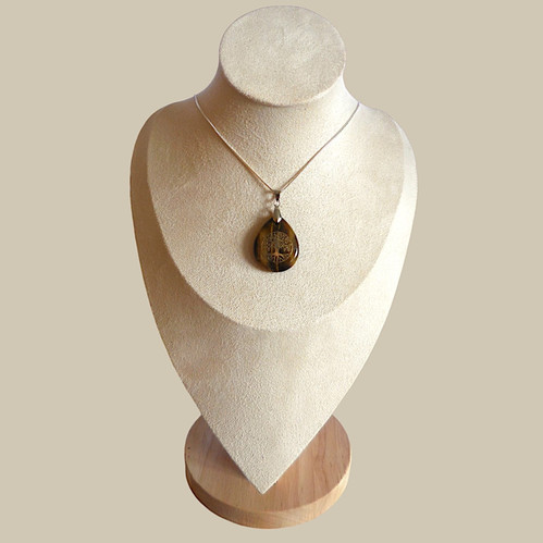 Pendentif Arbre De Vie En Pierre œil De Tigre - Collier Ou Sans - Neuf Avec étiquettes - Protection
