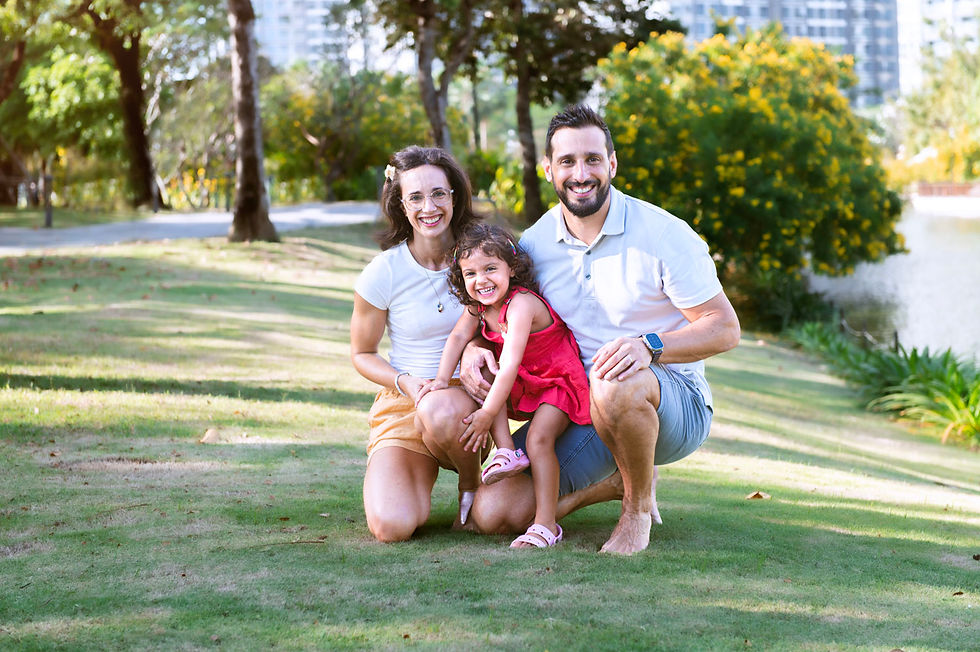 happy family at the park