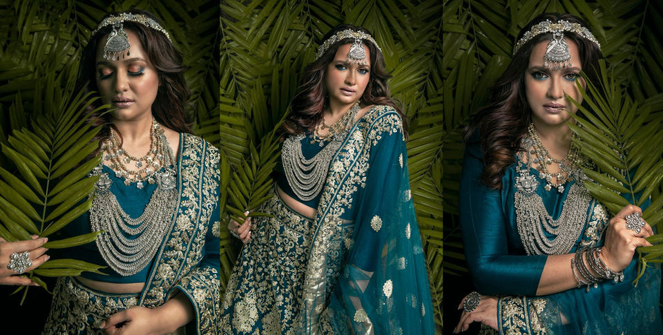 Modelling silver jewellery and outfits by Aadyas Boutique Singapore Make up and hair by Gayathri Menon