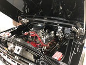 Custom Painted F100 pick-up showing polished 380 small block