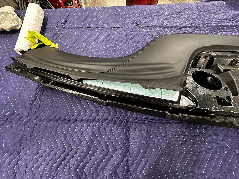 Mercedes leather dash repair