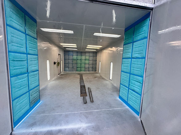 our paint booth at PAF-Perfect-it Auto Finishes