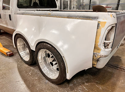 test fit of new fiberglass fender