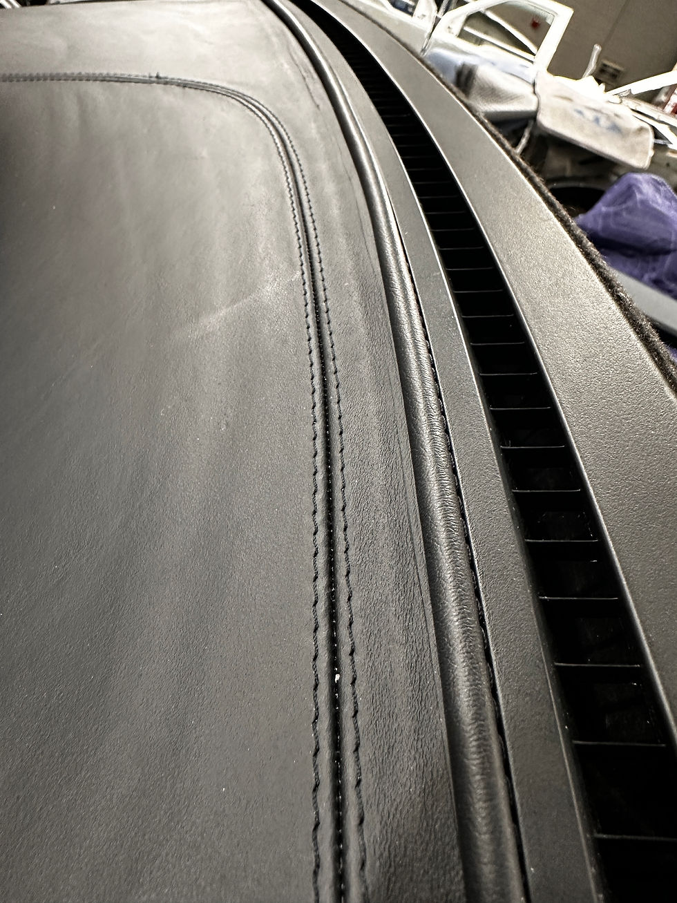 Mercedes leather dash repair