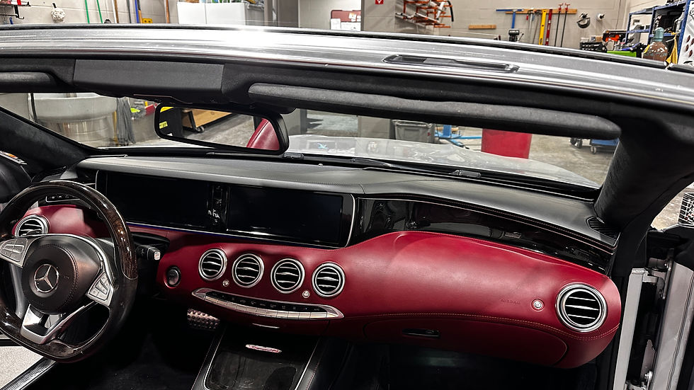 Mercedes leather dash repair