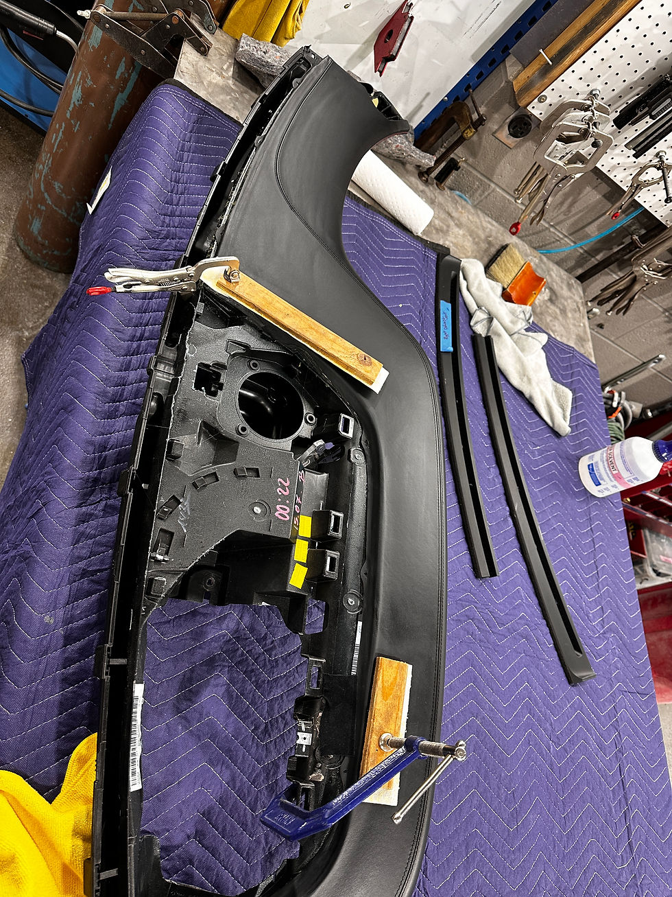 Mercedes leather dash repair