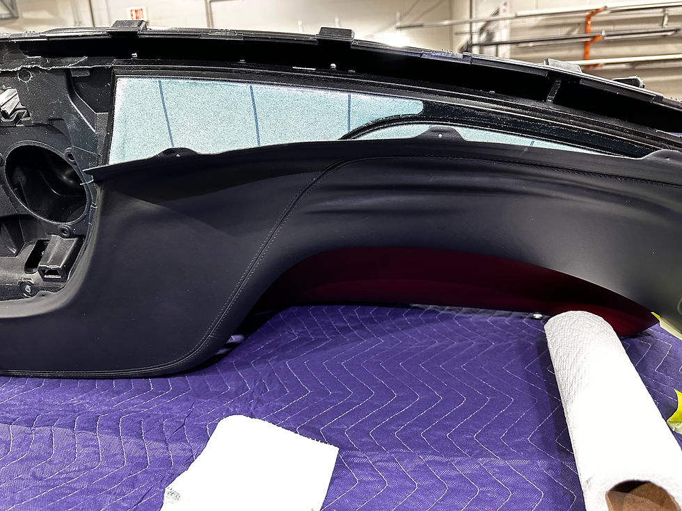 Mercedes leather dash repair