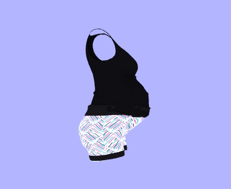Thumbnail: Colorful Maternity tank and shorts
