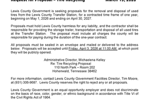 REQUEST TO BID - Tire Recycling (ADDENDUM #1, 3/30/26)