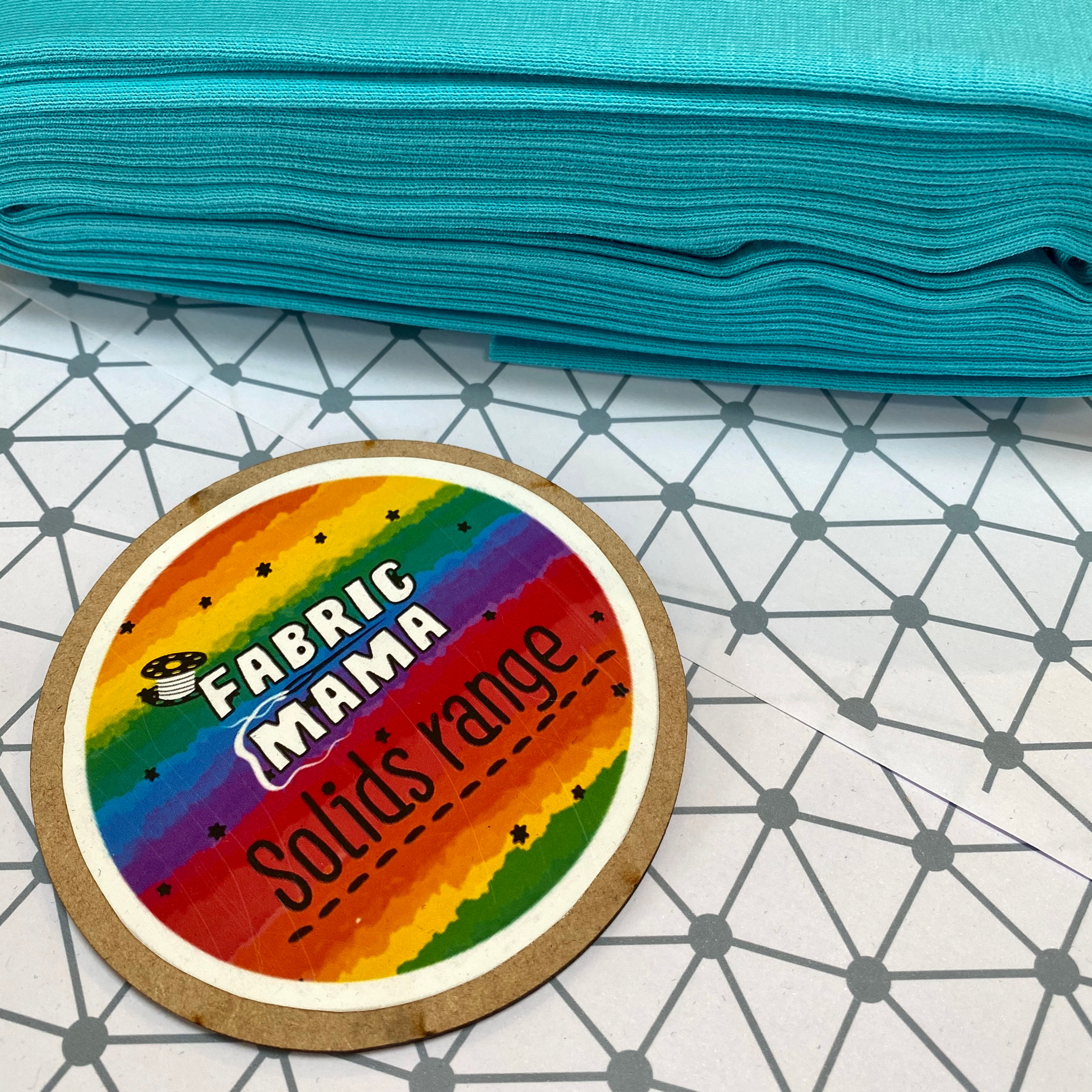 265 gsm jersey ribbing - turquoise