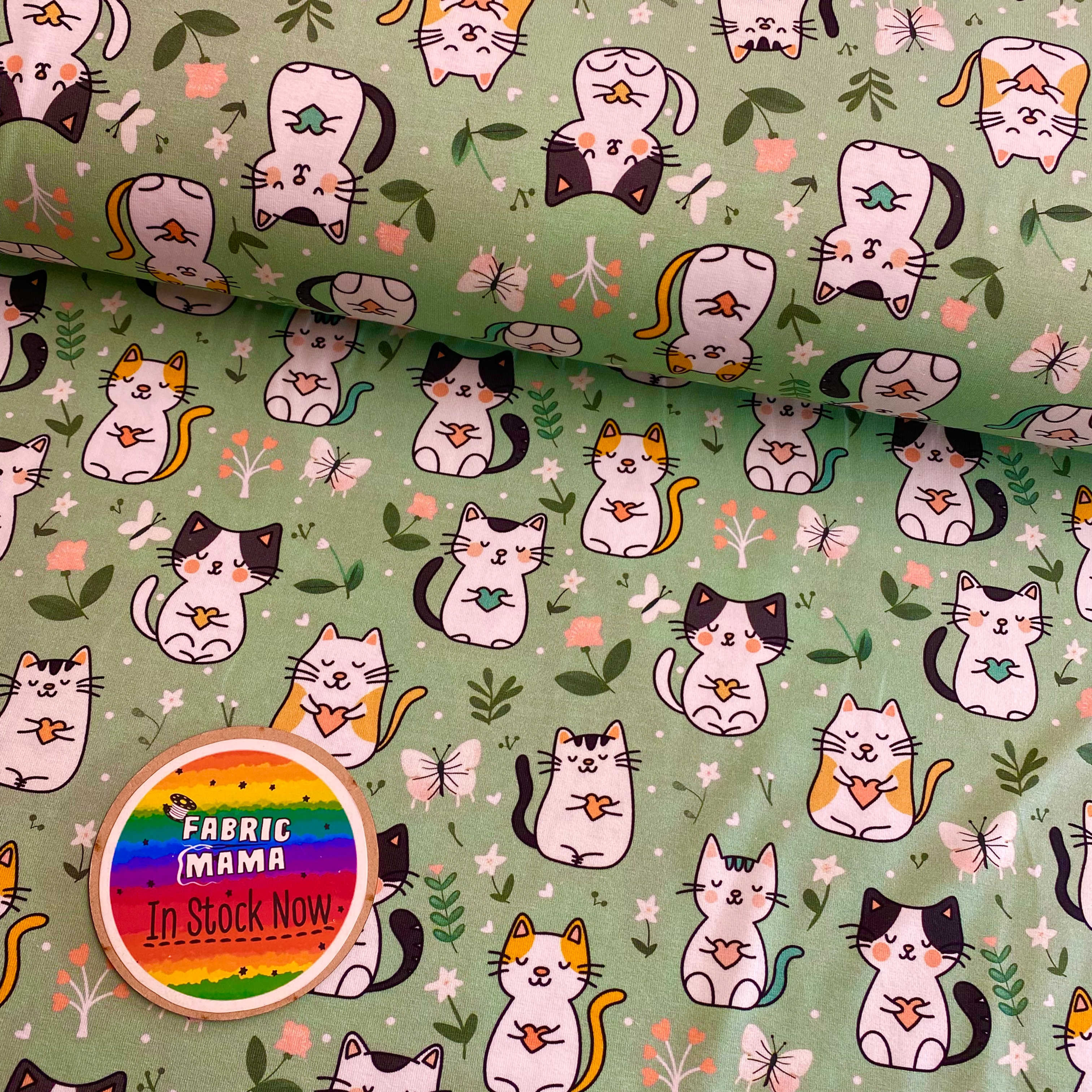 Mint cats - Premium cotton lycra