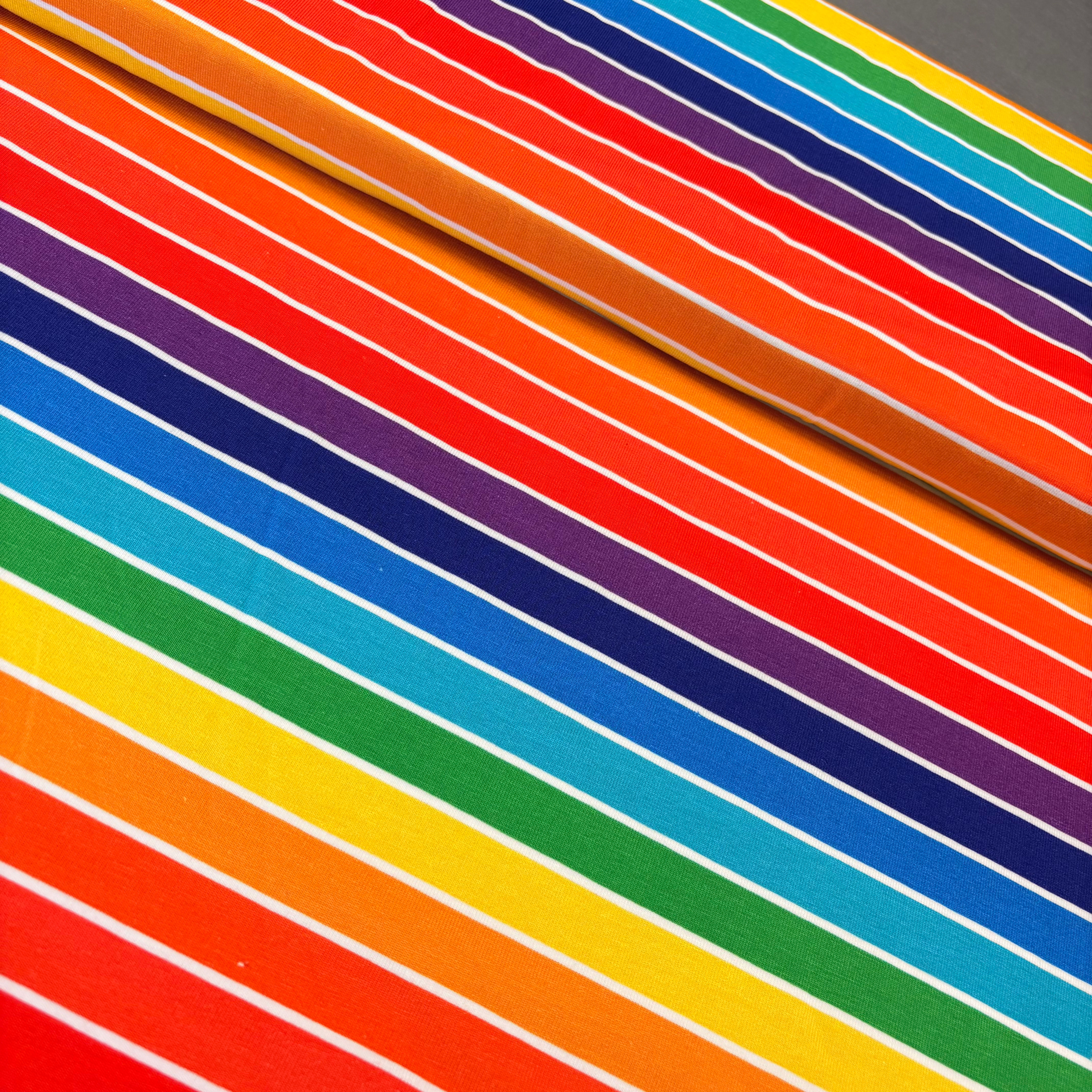 Rainbow Breton Stripes - Premium cotton lycra