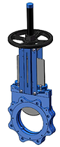 Handwheel-operated knife gate valve (KG22L10H).