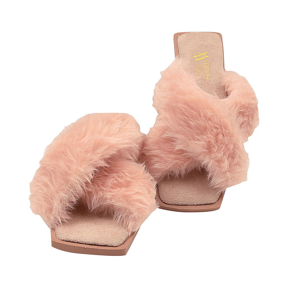 Miniatura: Rasteira Comfy Pelúcia Tira em X