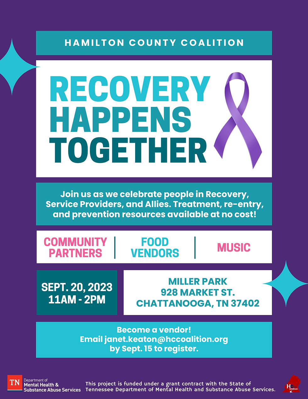 Promotional flyer for 2023 Recovery Month Happens Event