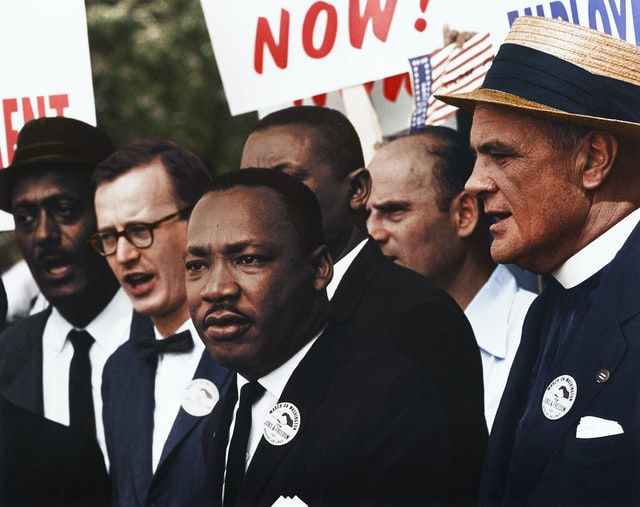 Picture of Dr. Martin Luther King, Jr. During A March and Rally