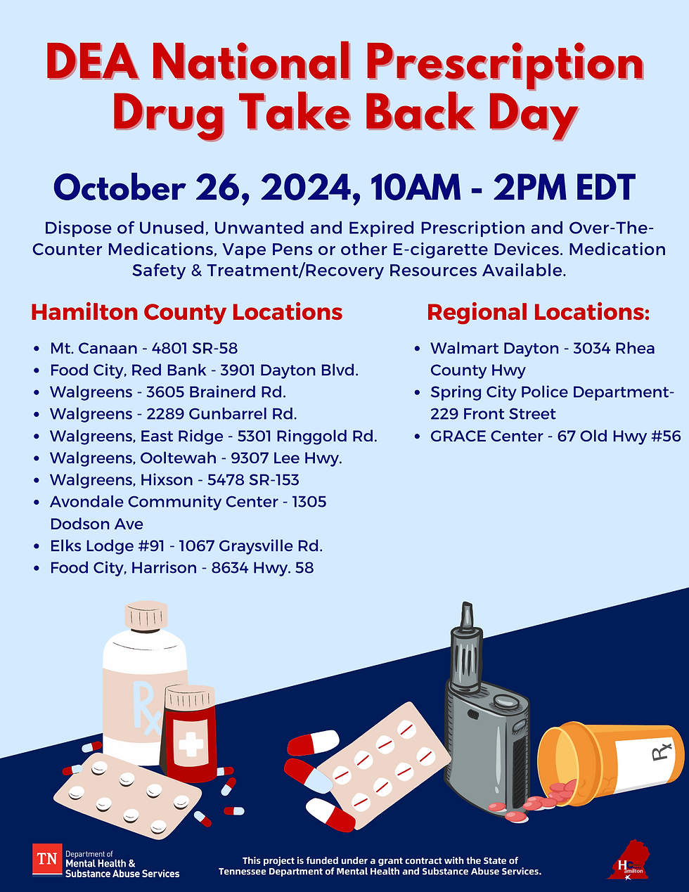 DEA Rx Drug Takeback Poster October 26, 2024