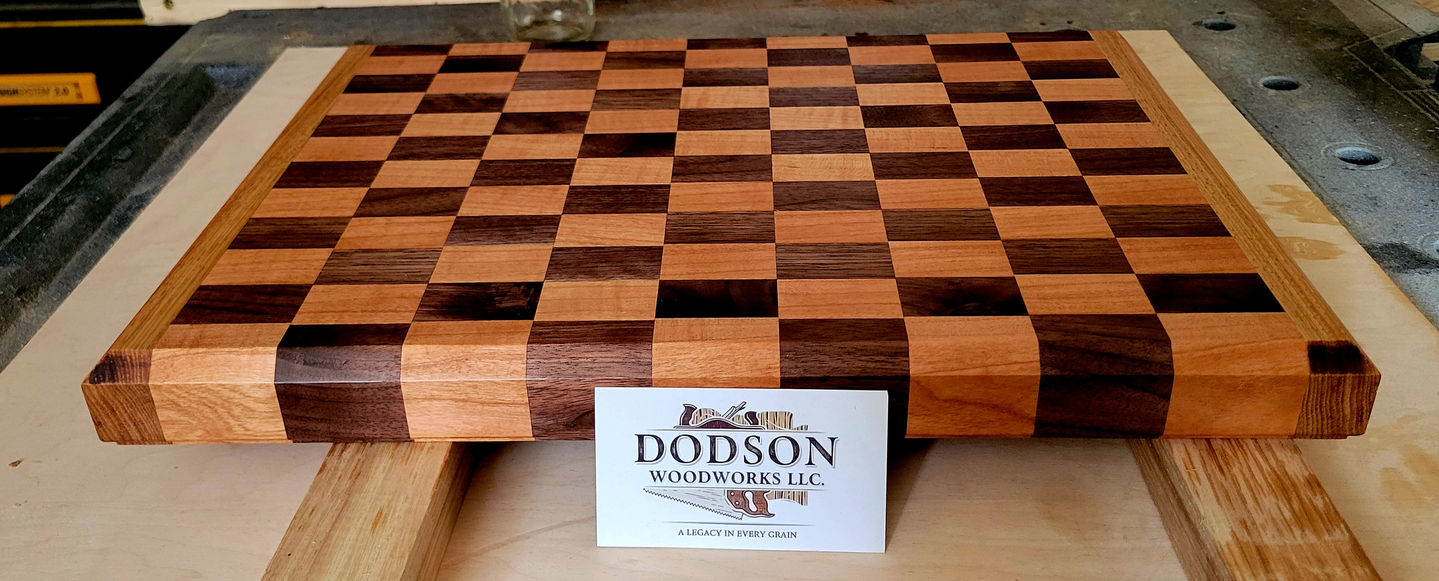 Cherry and walnut checkered cutting board Defiance,Ohio