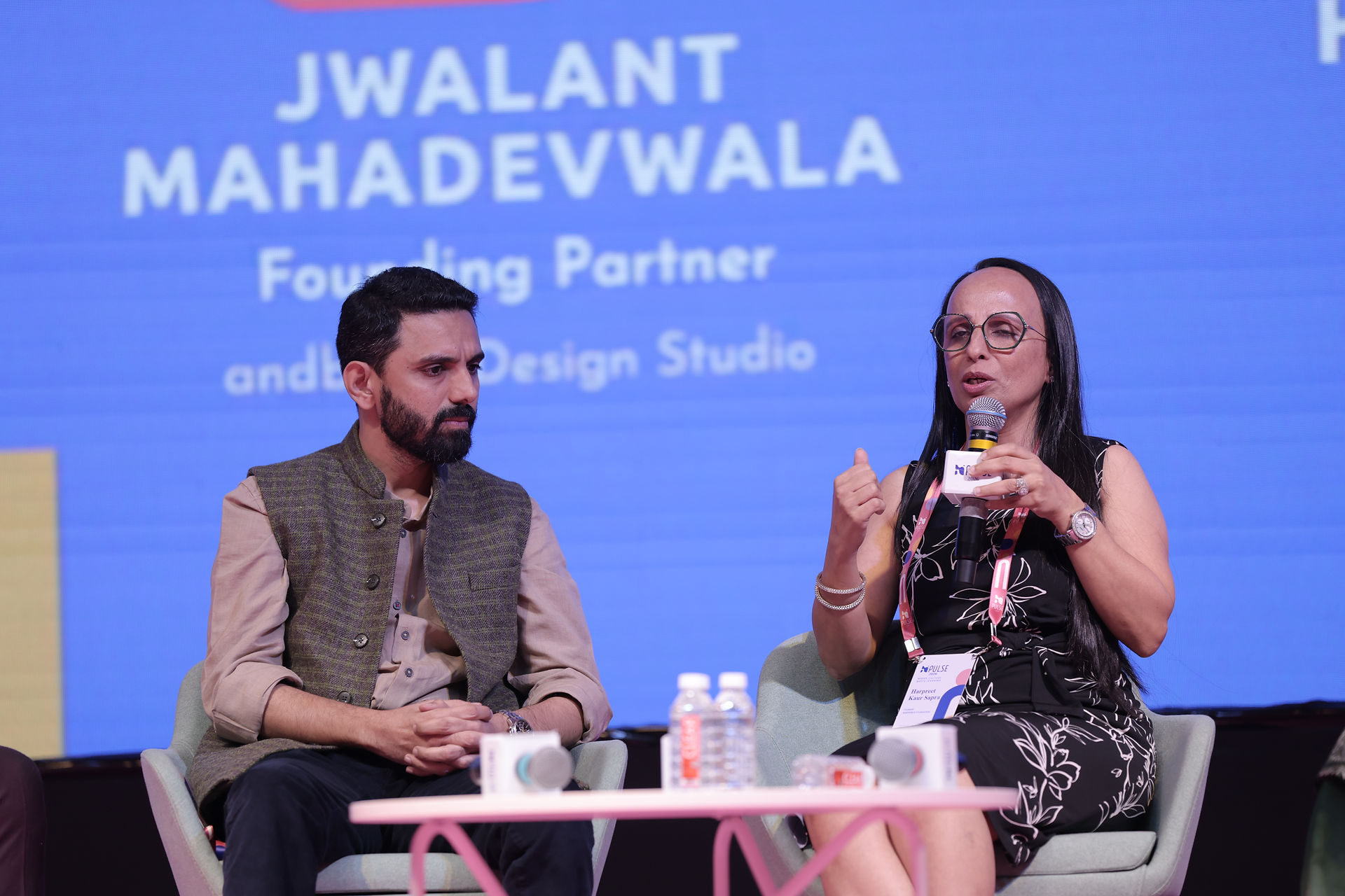 The moderator asks Jwalant Mahadevwala a question