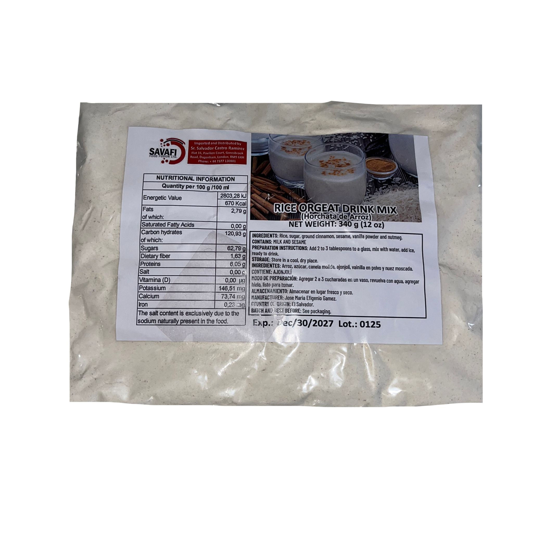 HORCHATA DE ARROZ CON LECHE 12 oz