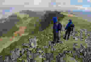Admiring the dramatic Carneddau scenery