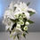 サムネイル： 白いカサブランカのラウンドブーケ