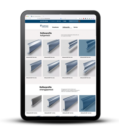 Die Braselmann-Webseite als Ansicht auf dem Tablet