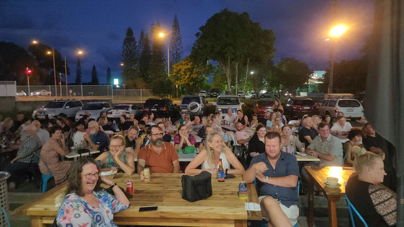 Image of crowd at burger night