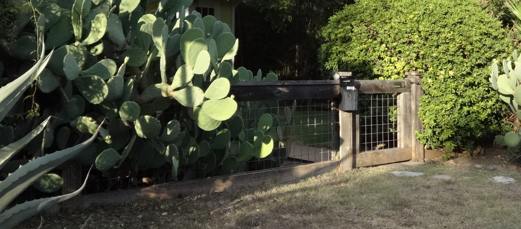 Picture Frame with 4-inch galv Cattle Fence