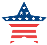 American flag decorated star

