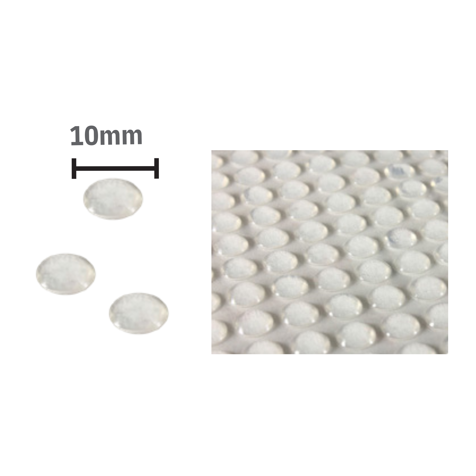 CLEAR ADHESIVE DOOR BUMPER - SHEET OF 100